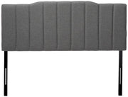 Satish Upholstered Channel Stitched Headboard in Grey