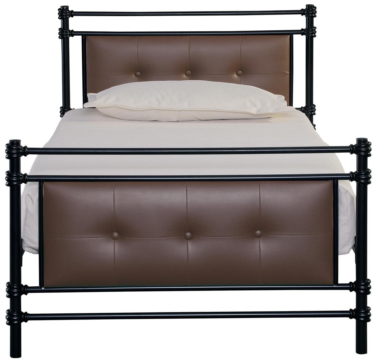 Homelegance Jayla Metal Platform Bed, Twin, Black