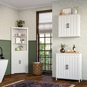 White Monroe Two-Door Floor Cabinet