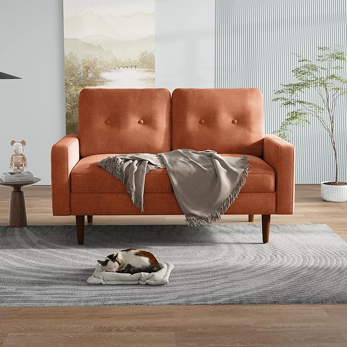 58 Inches Small Couch for Small Spaces Comfy Sofas