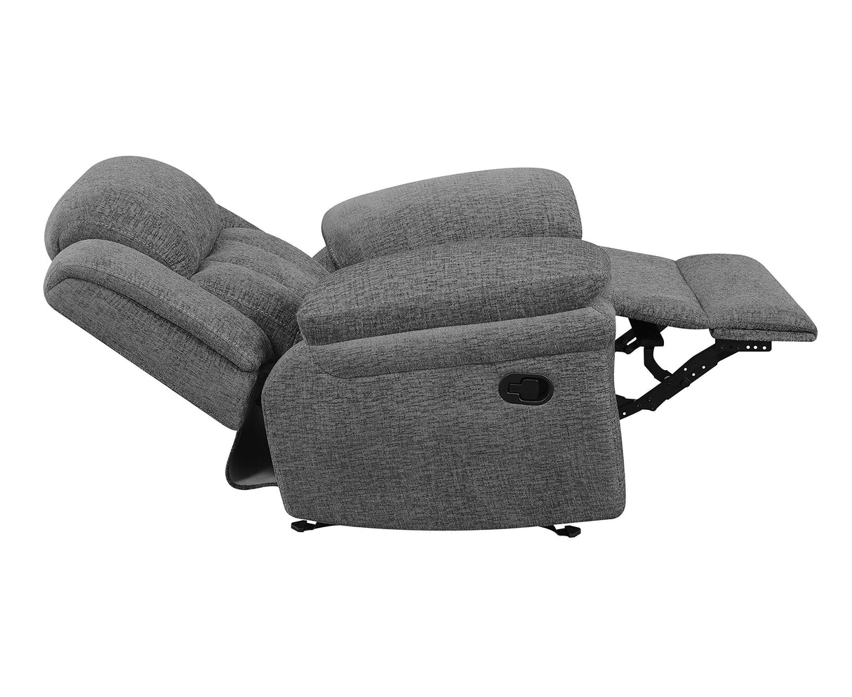 Coaster Furniture Bahrain Upholstered Charcoal Glider Recliner 609543