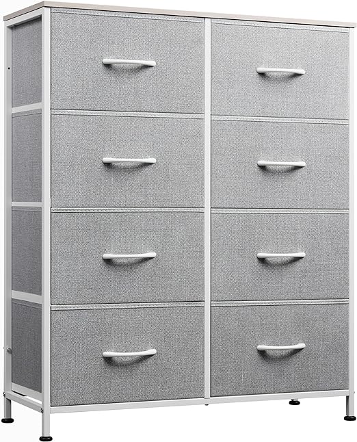 Fabric Dresser for Bedroom, Tall Dresser with 8 Drawers