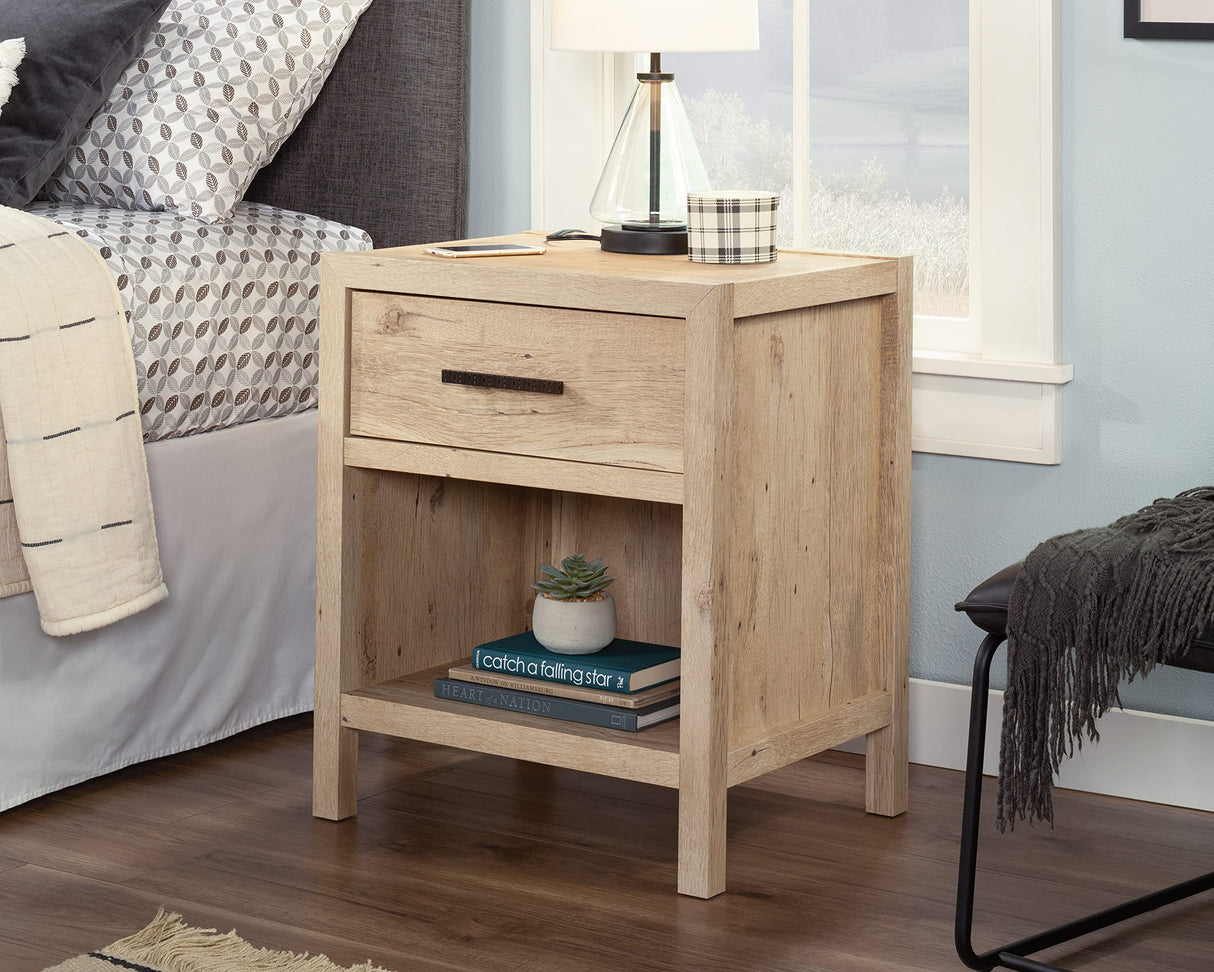1-Drawer Night Stand, Prime Oak Finish