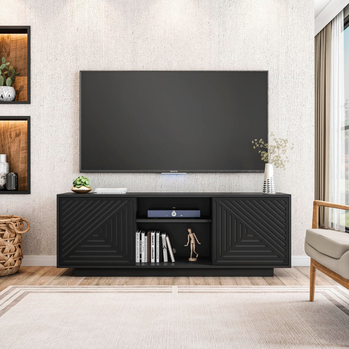 Modern 75” TV Stand for Living Room or Bedroom