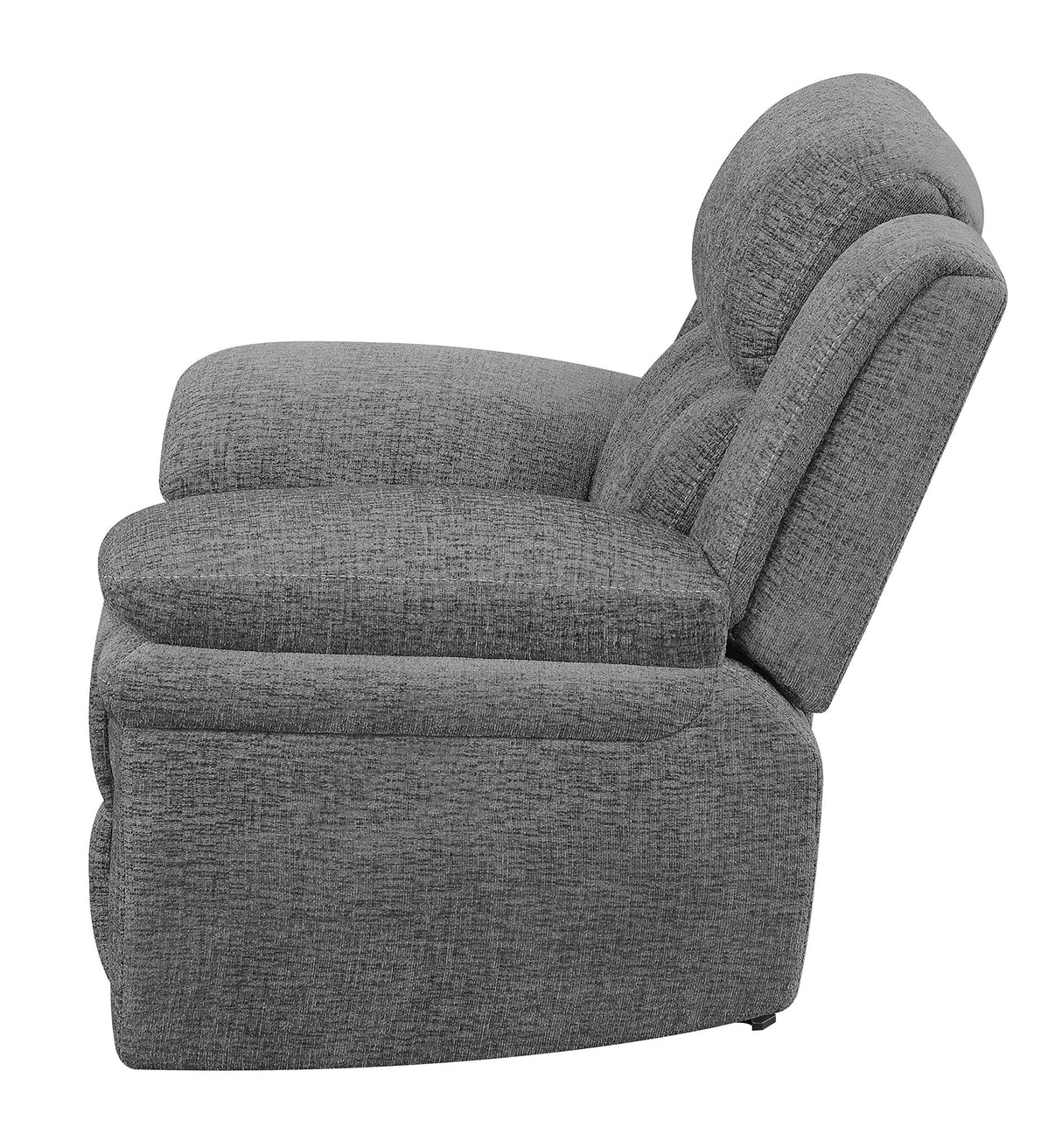 Coaster Furniture Bahrain Upholstered Charcoal Glider Recliner 609543