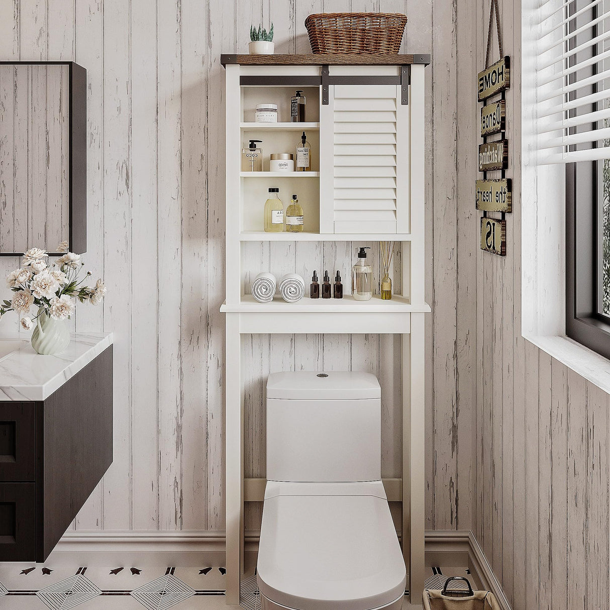 Over The Toilet Storage Cabinet, Farmhouse Bathroom Storage Cabinet Above Toilet