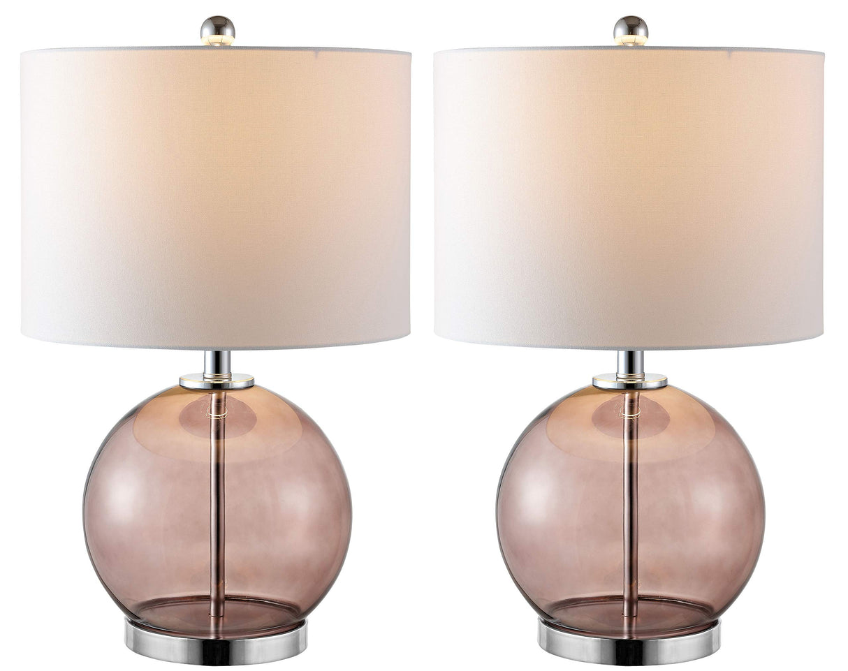 Lighting Collection Lonni Smoked Grey Glass 23-inch Bedroom Living Room