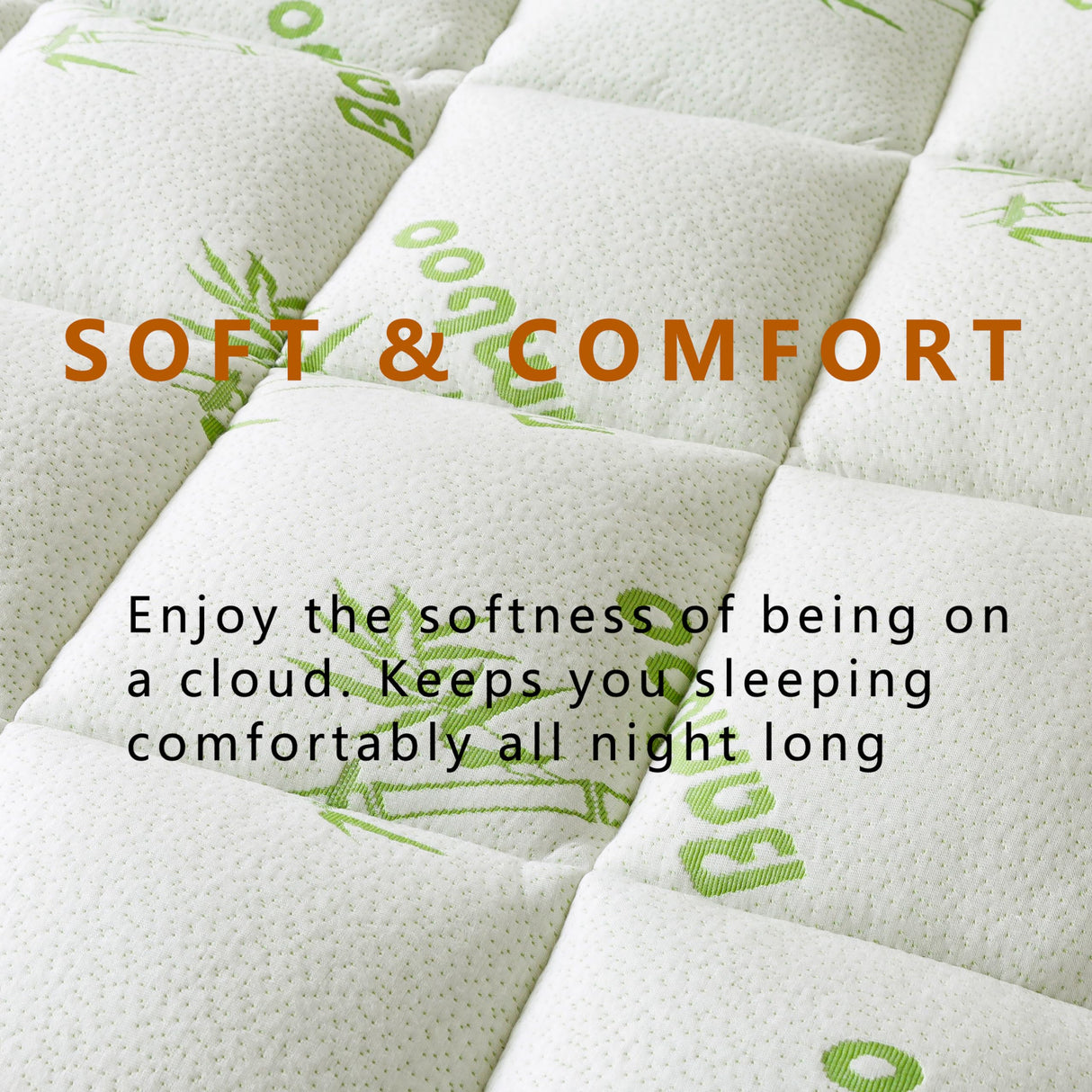 Bamboo_Viscose Mattress Topper Queen Size, Cooling Extra Thick Breathable Mattress pad