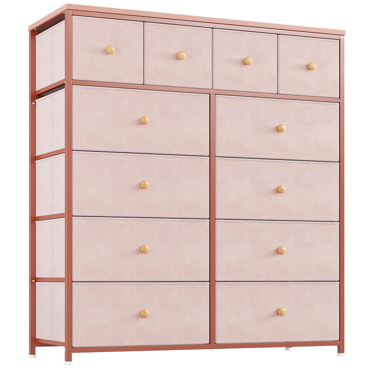 Pink Dresser for Girls Bedroom with 12 Drawers, Dresser for Bedroom