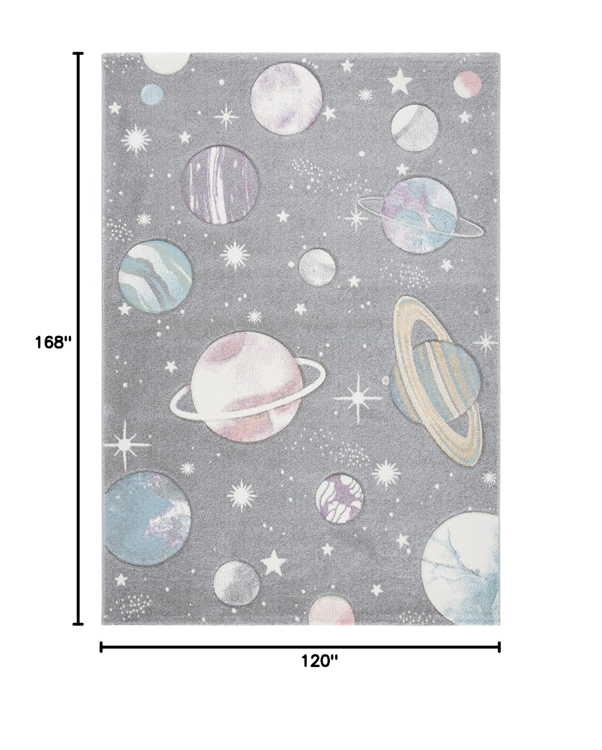 SAFAVIEH Carousel Kids Collection Area Rug - 10' x 14', Grey & Lavender, Non-Shedding & Easy Care, Ideal for High Traffic Areas for Boys & Girls in Playroom, Nursery, Bedroom (CRK103F)