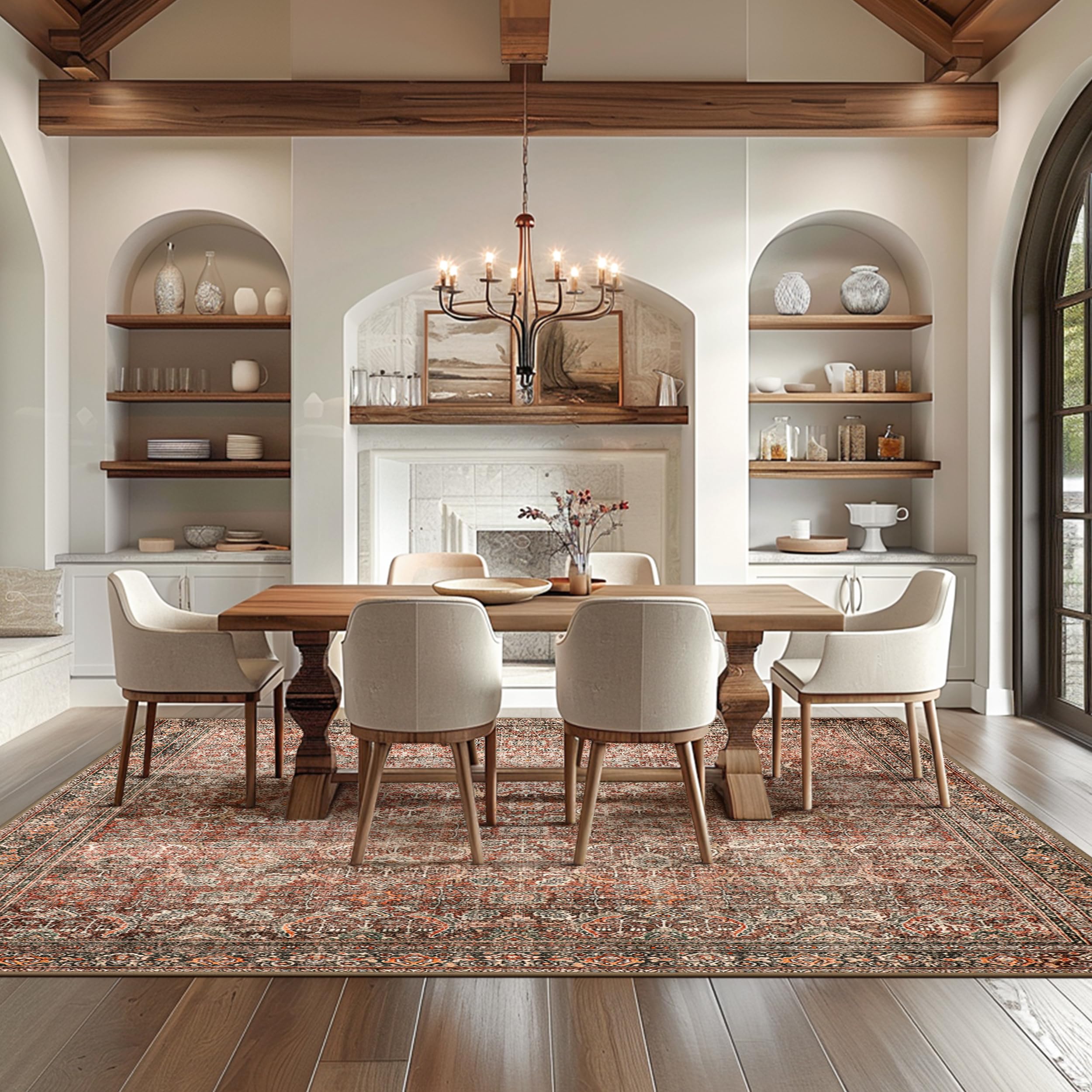 8X10 Area Rugs Machine Washable Runner Rugs for Living Room Bedroom