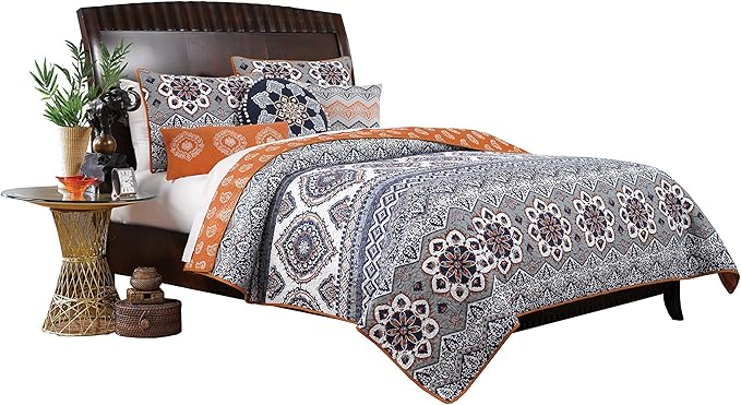 1510JBSK Medina Bedding Set, 5-Piece King/Cal King, Saffron