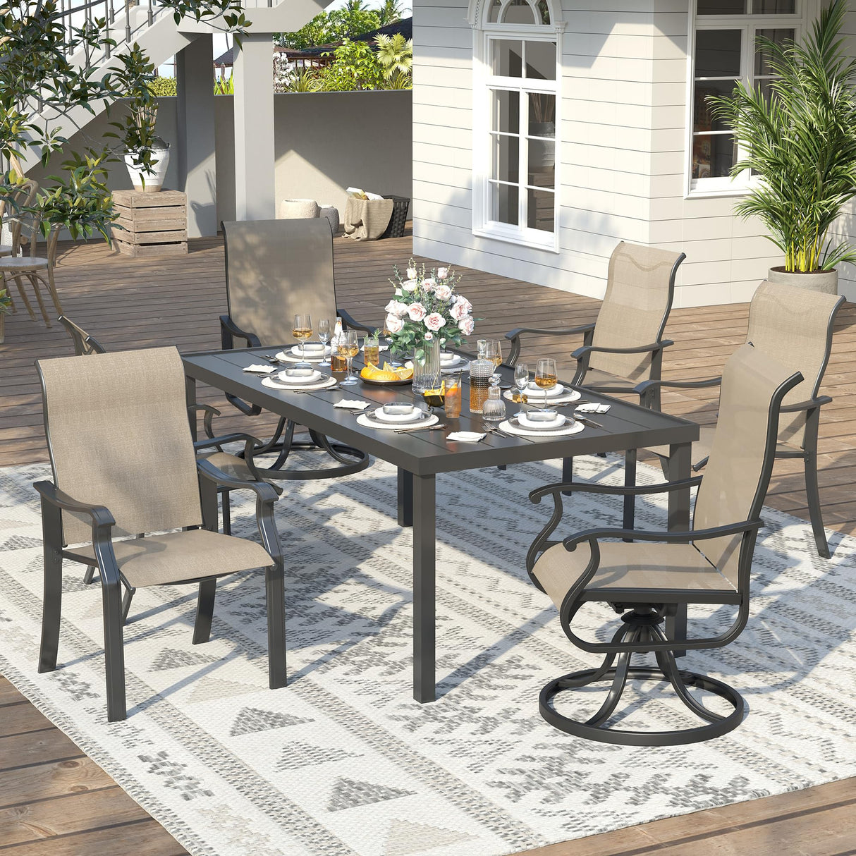 Outdoor Patio Dining Chairs Set of 4, High Back Patio Chairs