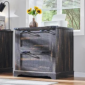 File Cabinet with 2 Drawers, Farmhouse 30" Filing Cabinets