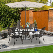 5 Pieces Outdoor Patio Dining Set, Cast Aluminium Patio Furniture Set