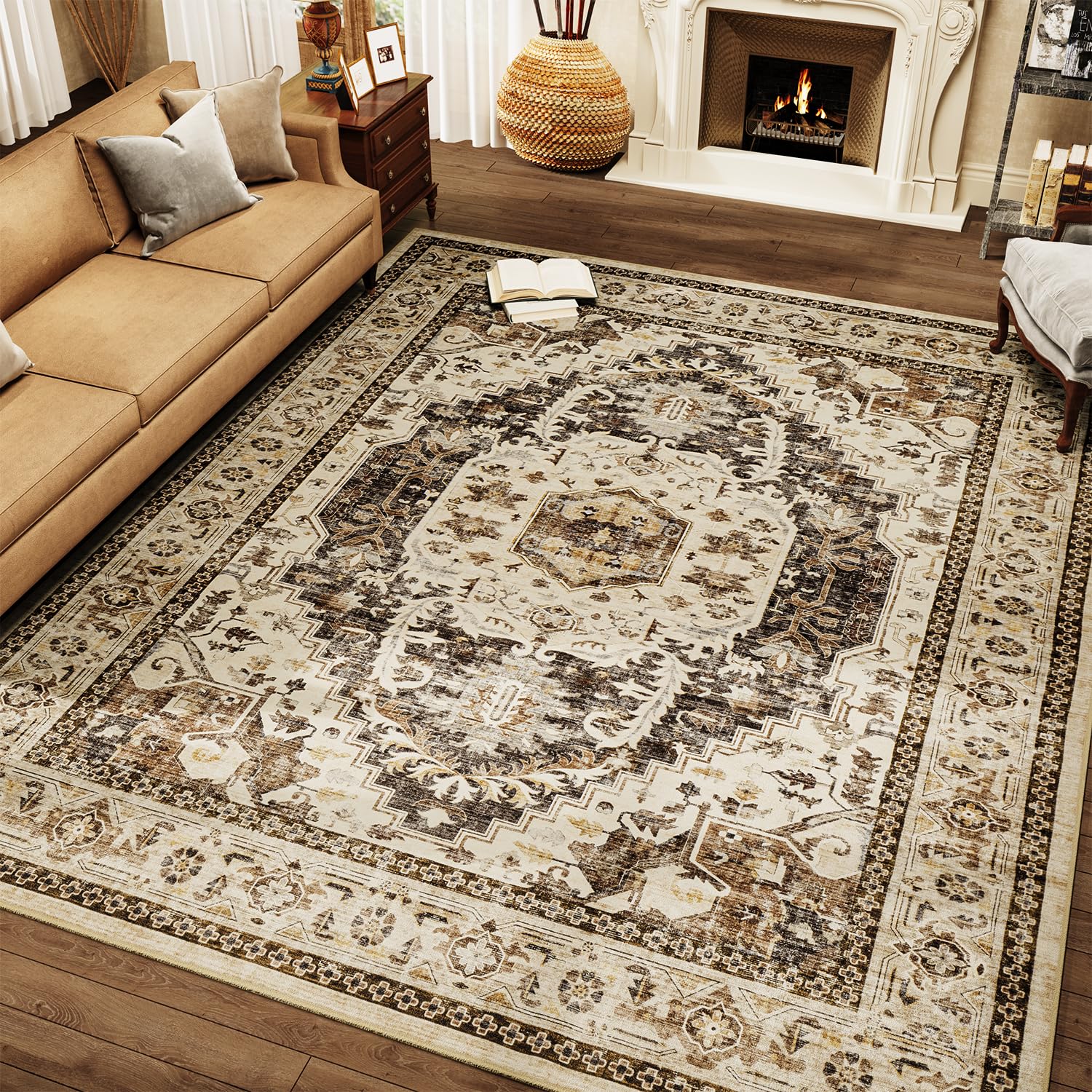 Living Room Rug Machine Washable Rug Carpet Rugs for Bedroom Large Dining Room Rug