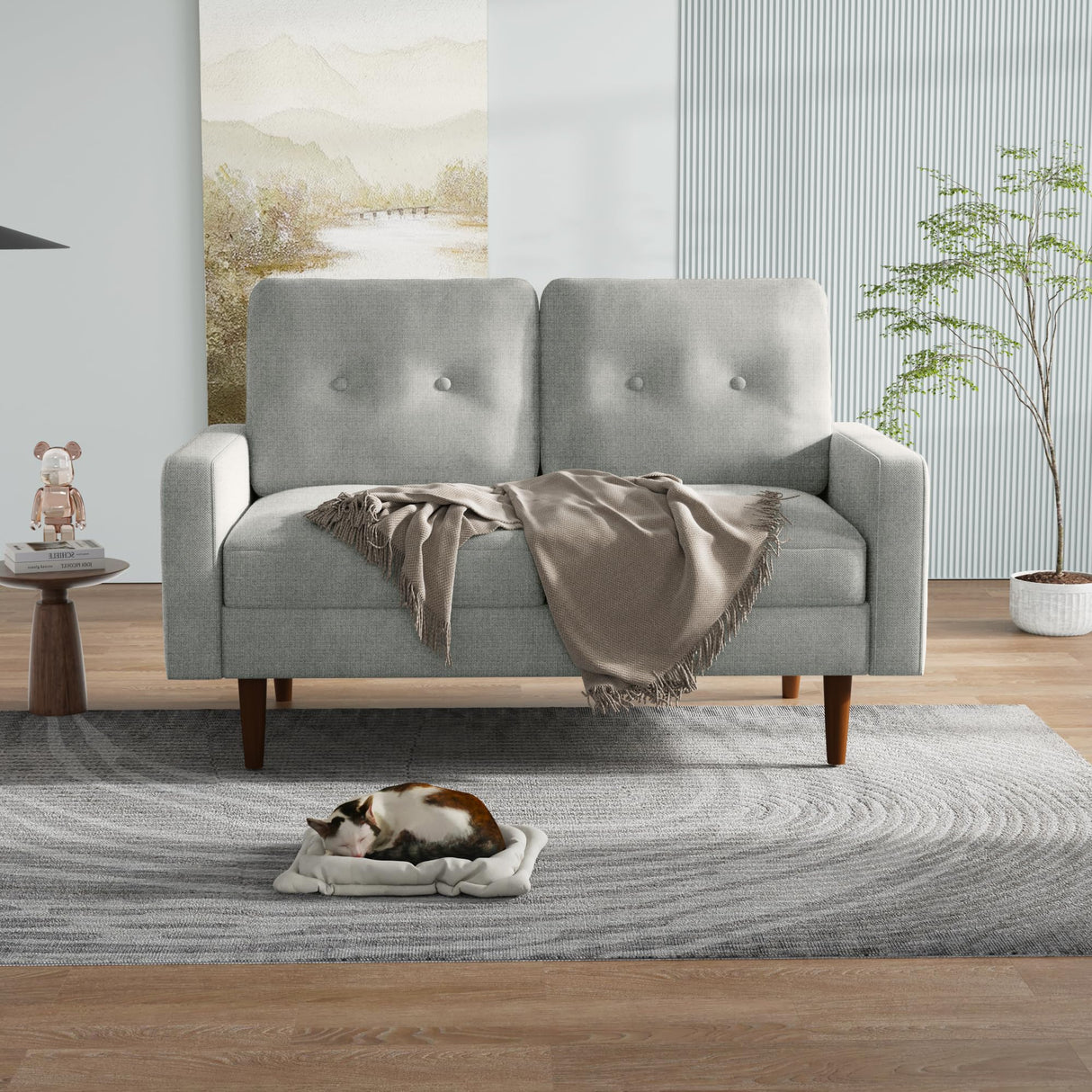 58 Inches Small Couch for Small Spaces Comfy Sofas