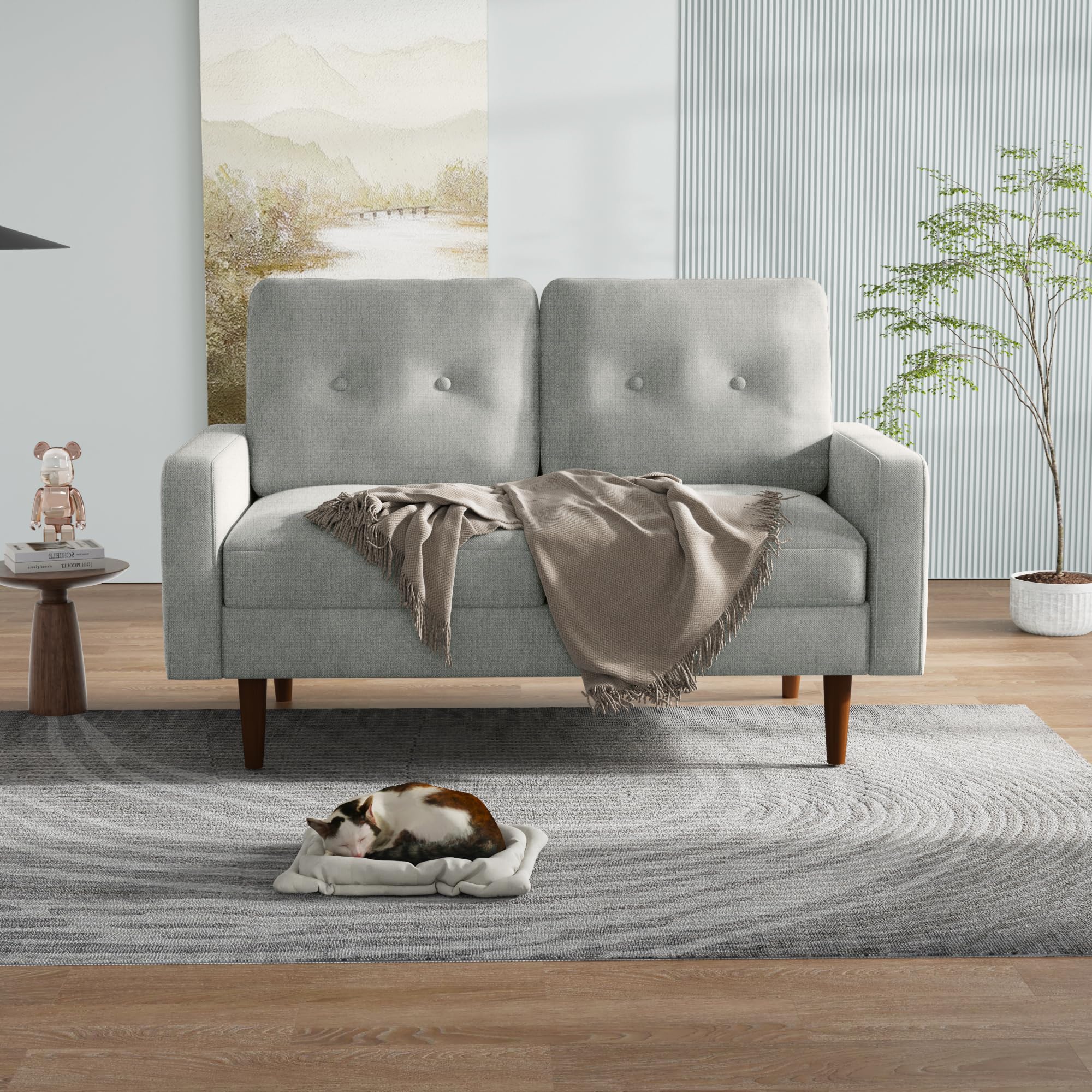 58 Inches Small Couch for Small Spaces Comfy Sofas