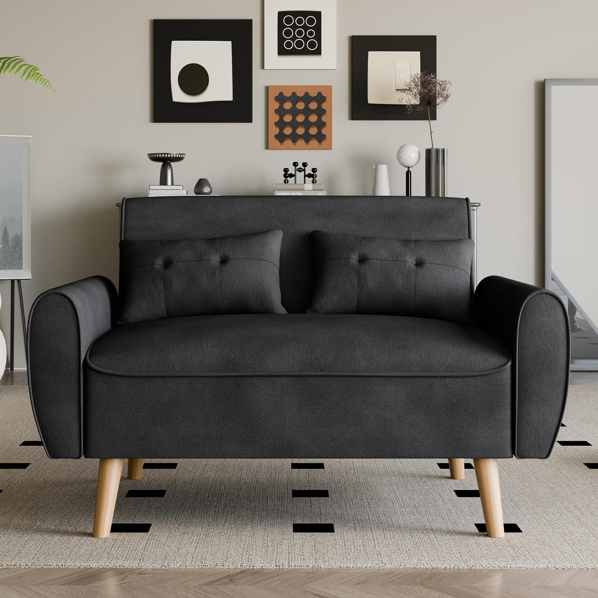 47" Small Modern Loveseat Sofa