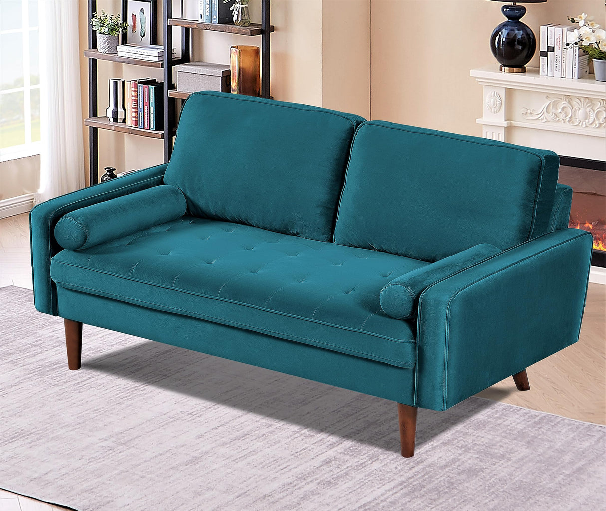 Velvet Tufted Sofas for Living Room, Classic Mid-Century Style with Modern Silhouette