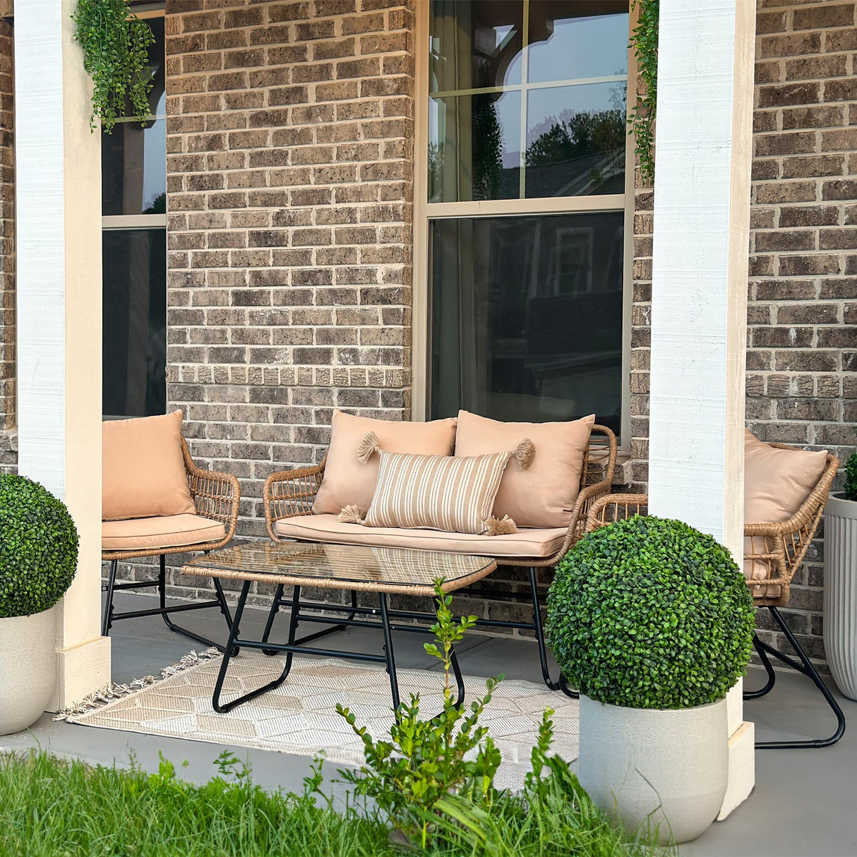 Patio Furniture Wicker Outdoor Bistro Set