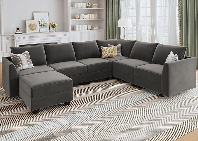 U Shaped Couch with Storage Oversized Modular Sectional Sofa Couch for Living Room