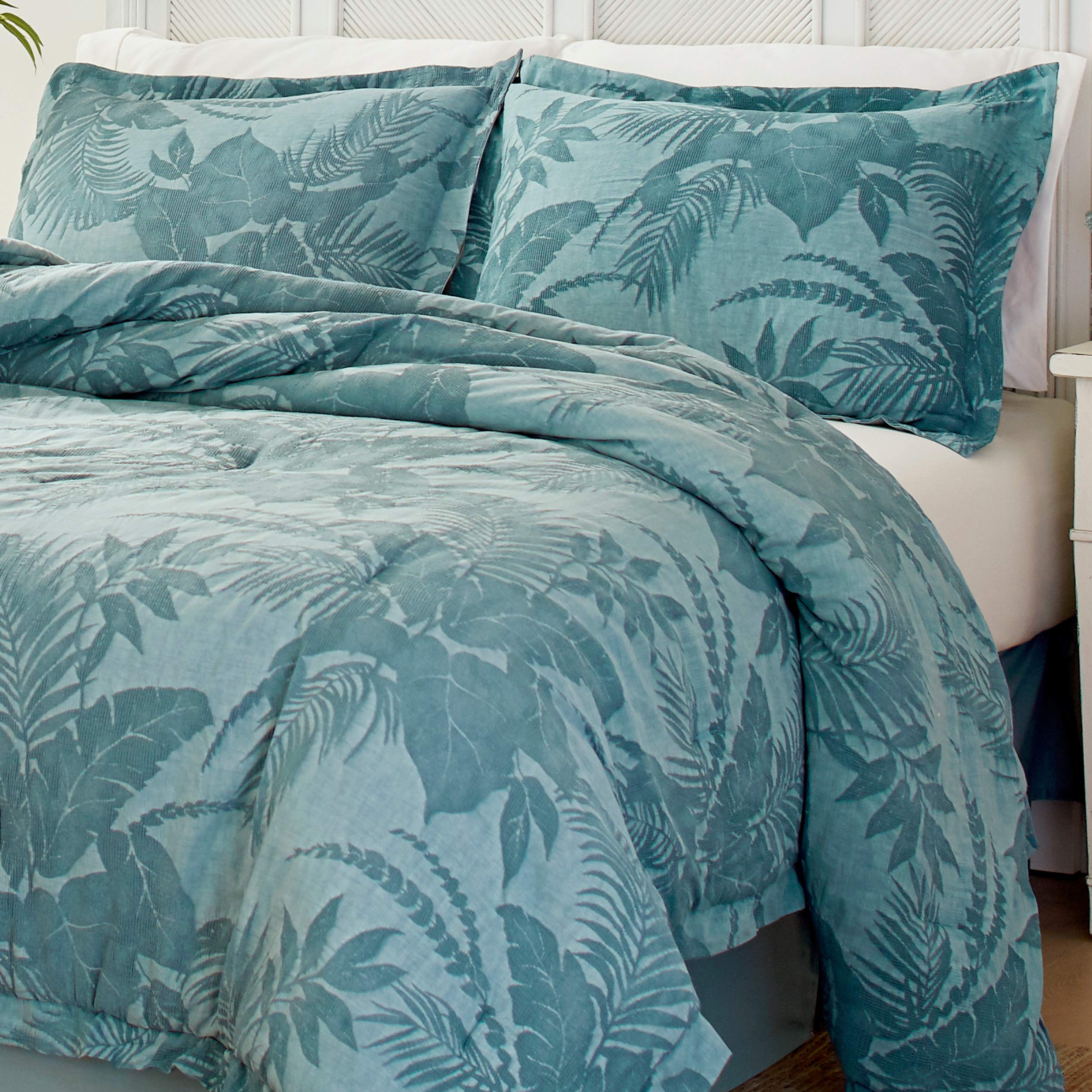 King Comforter Set, Cotton Bedding with Matching Shams & Bedskirt