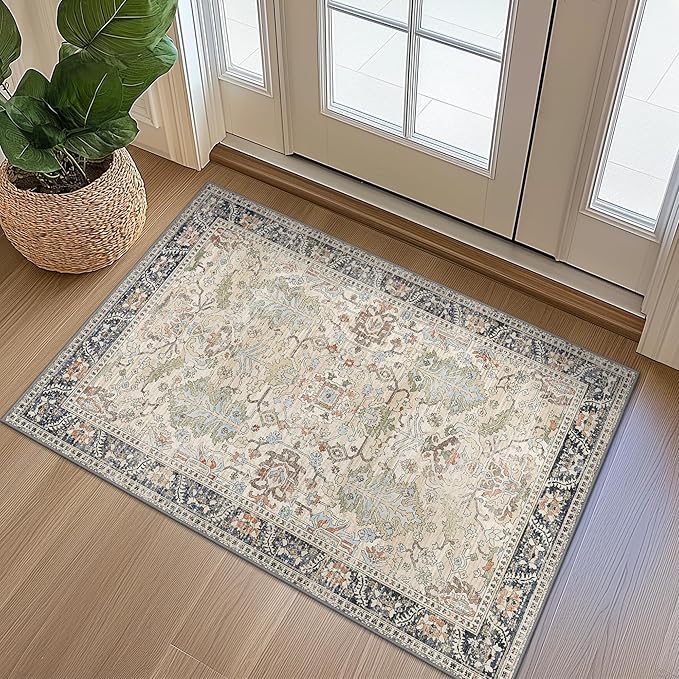 8x10 Area Rugs for Living Room, Machine Washable Rug Lightweight Low Pile