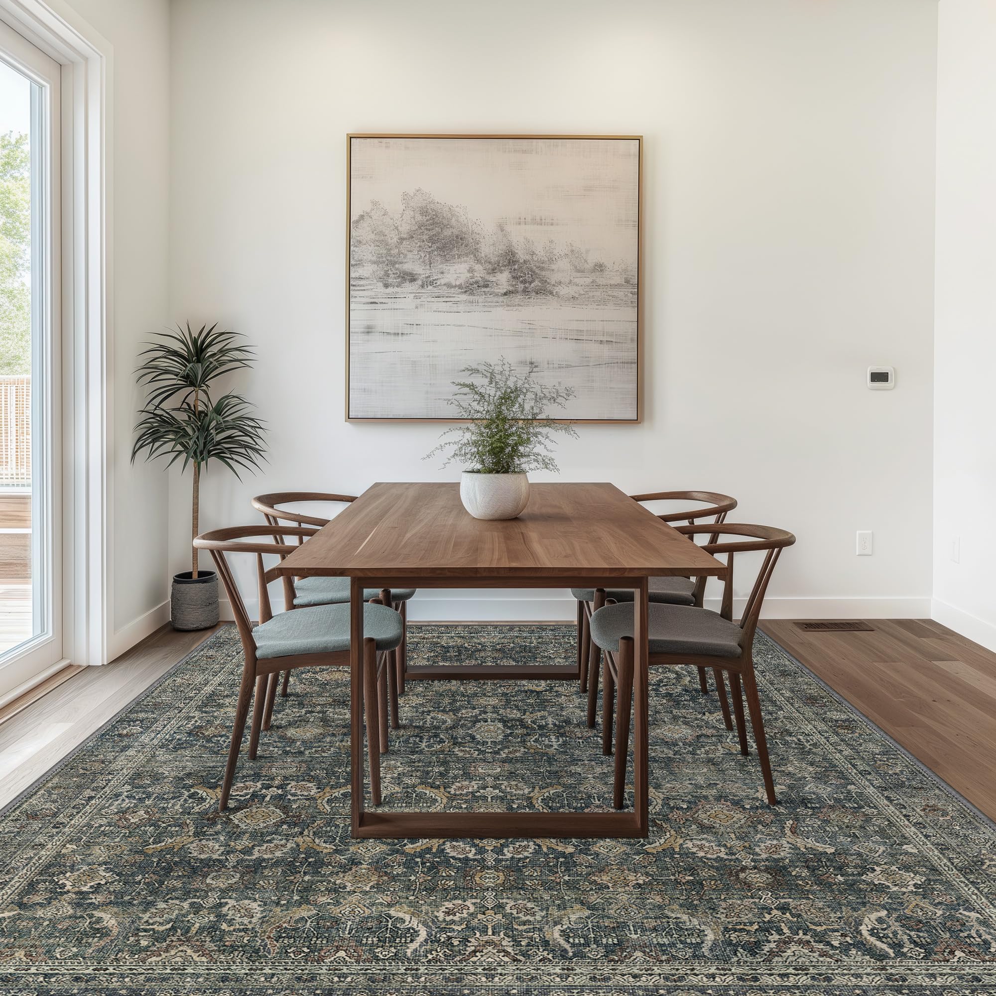 8X10 Area Rugs Machine Washable Runner Rugs for Living Room Bedroom Hallway, Non