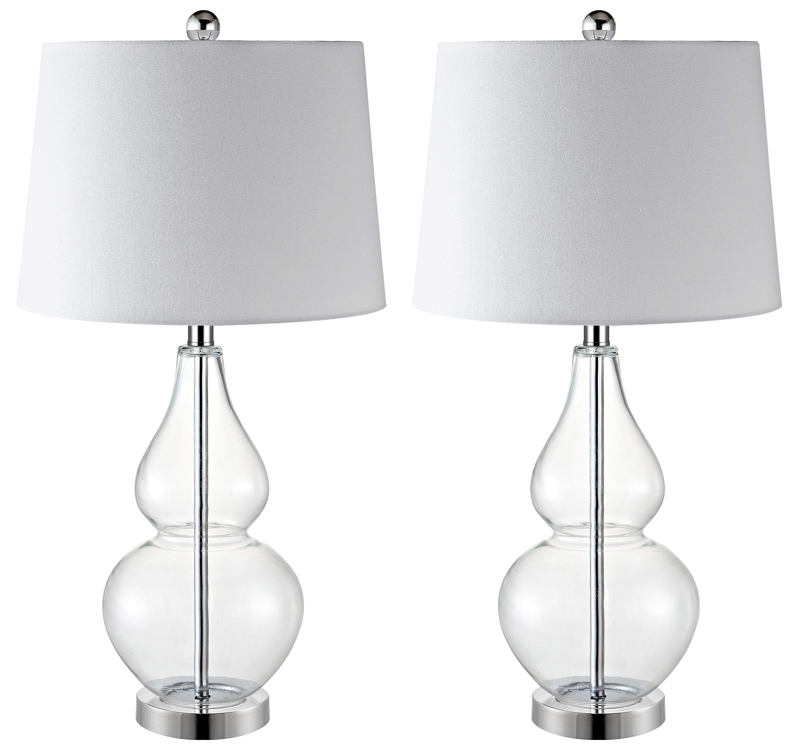 Lighting Collection Frena Clear/ Chrome 27-inch Bedroom Living Room Home Office Desk