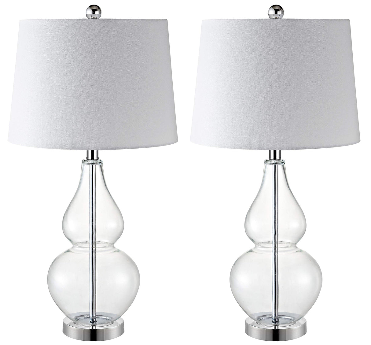 Lighting Collection Frena Clear/ Chrome 27-inch Bedroom Living Room Home Office Desk