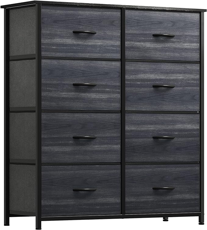 Dresser with 8 Drawers - Fabric Storage Tower, Organizer Unit for Bedroom