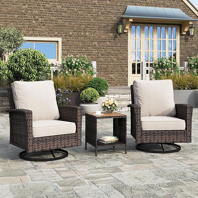 Patio Furniture Conversation Set, Outdooor Sectional, High Back Outdoor Wicker Seating Furniture