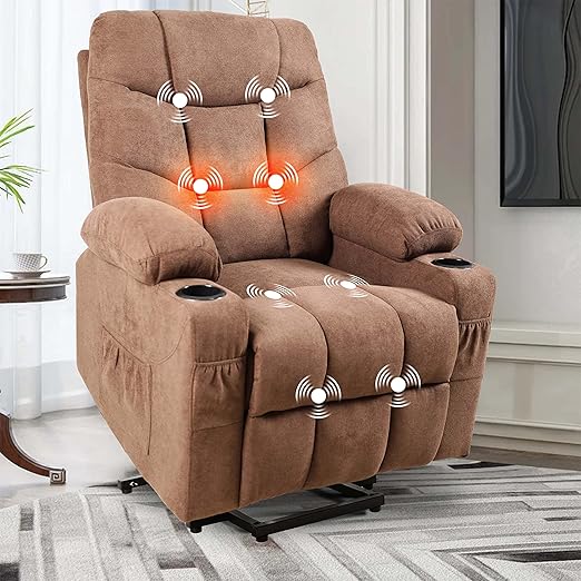 EaseMotion Power Lift Recliner Chair – Cup Holders & Wired Control