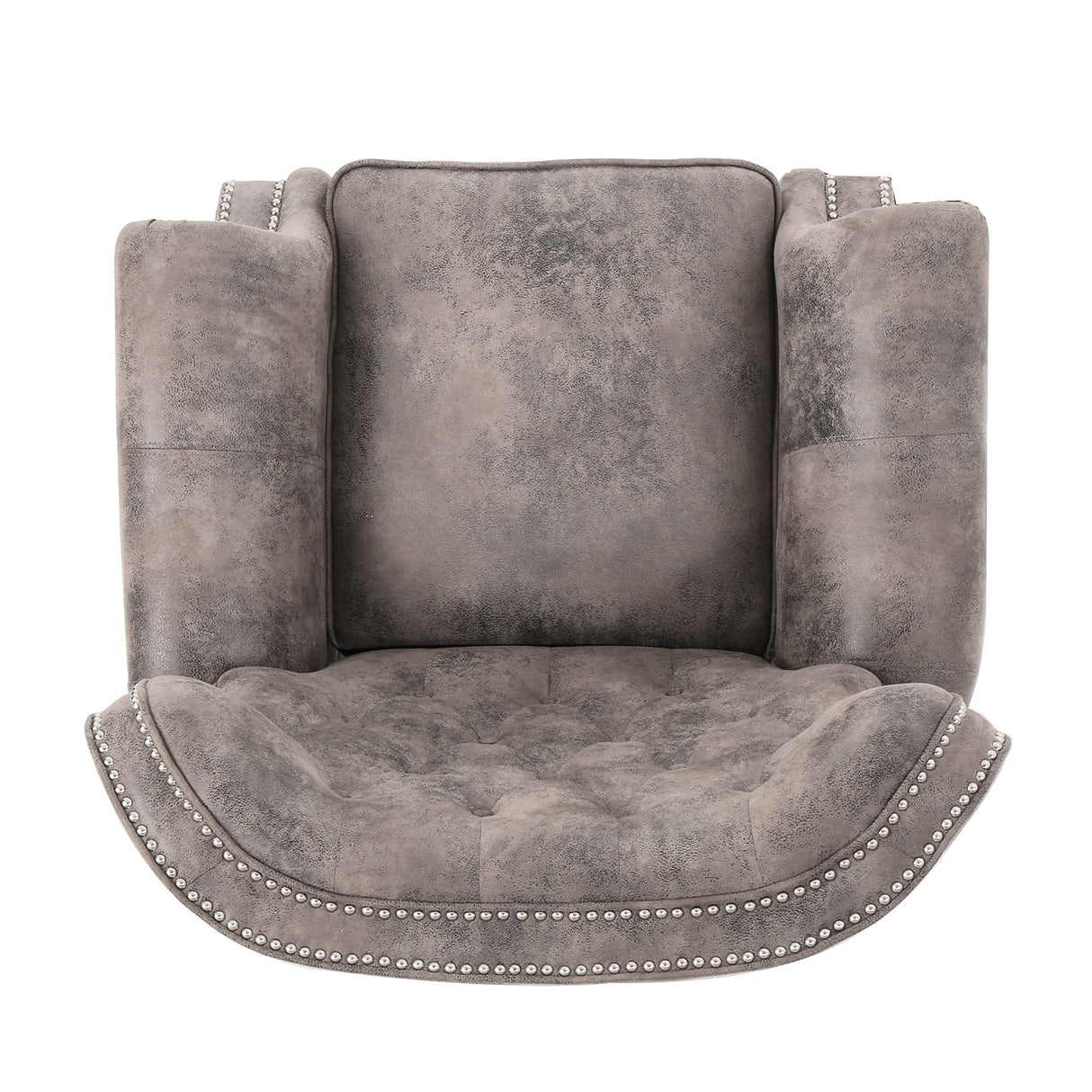 Waldo Tufted Wingback Recliner Chair(Warm Stone).
