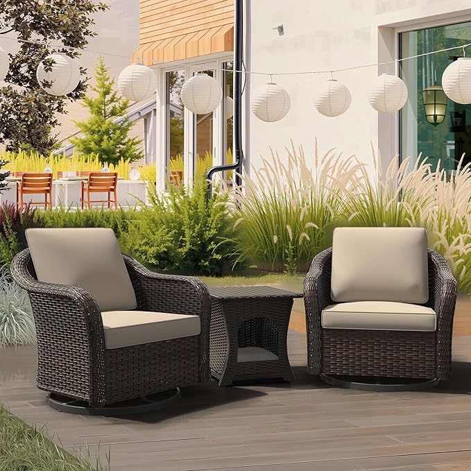 4 Pieces Outdoor Patio Conversation Furniture Set - 55" PE Rattan Sofa | Coffee Table