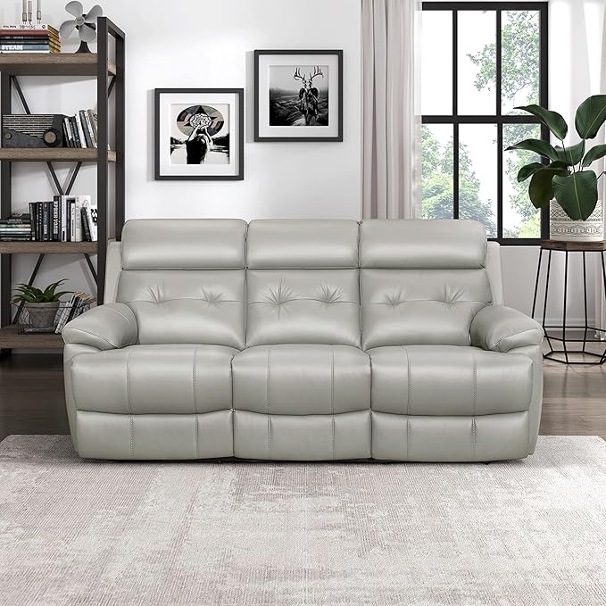 Inkwood Wall-Hugger Manual Double Reclining Sofa, Gray