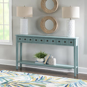 Furniture Sadie Long Console Table, Teal