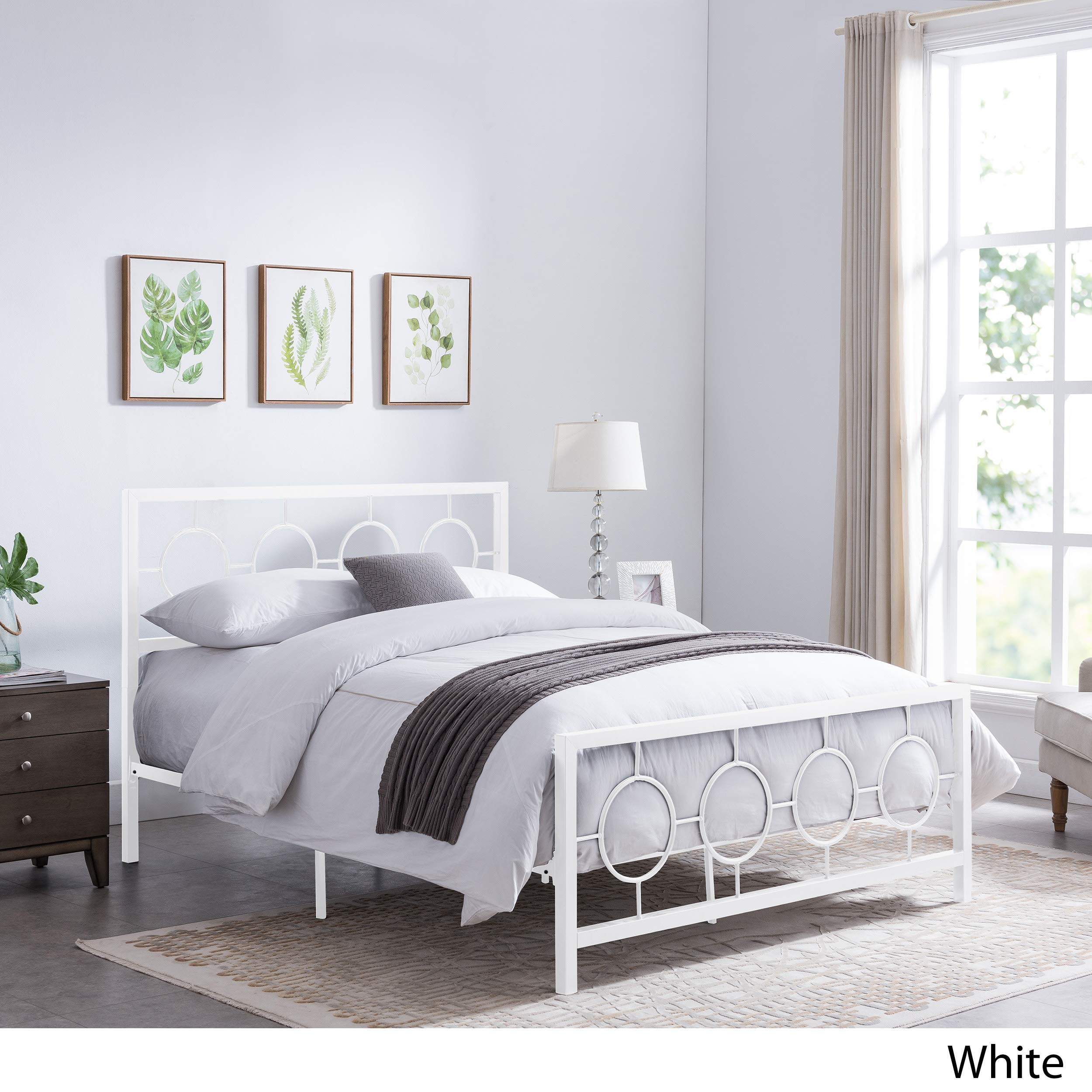 Doris Queen-Size Geometric Platform Bed Frame