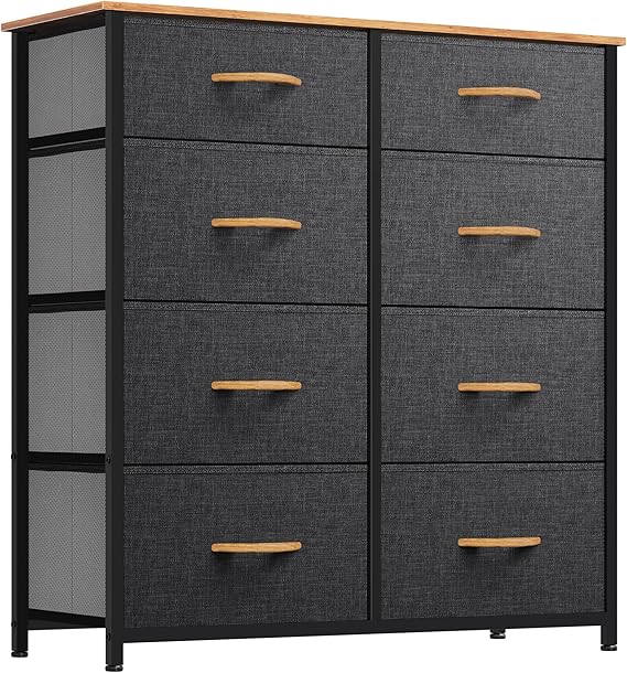 Dresser with 5 Drawers - Fabric Storage Tower