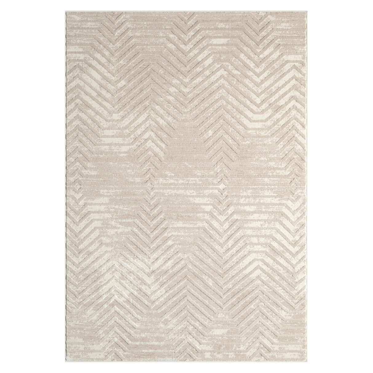 Terra Cream 8' x 10' Area Rug - Geometric Lines Pattern