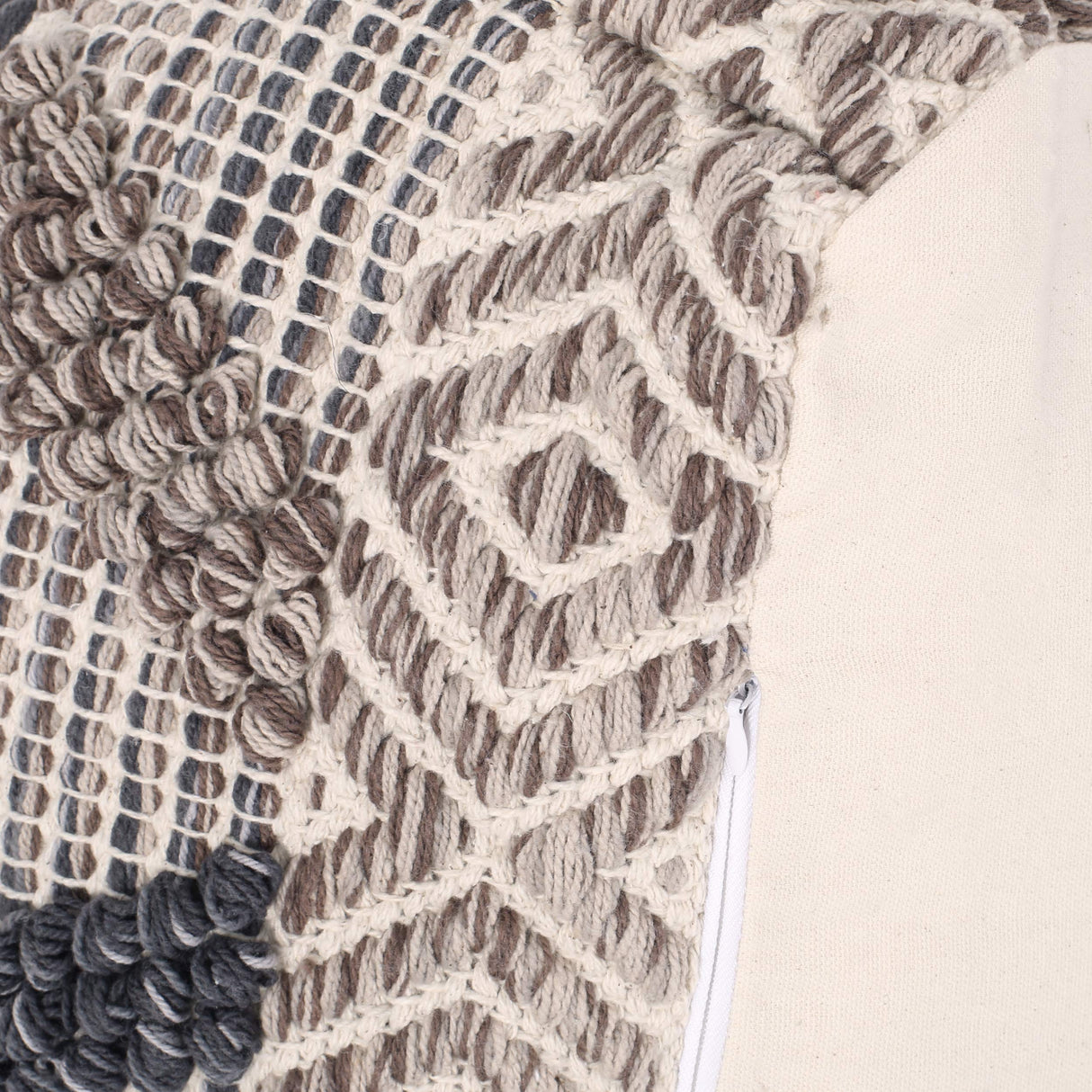 Elizabeth Boho Fabric Cube Pouf, Multicolor