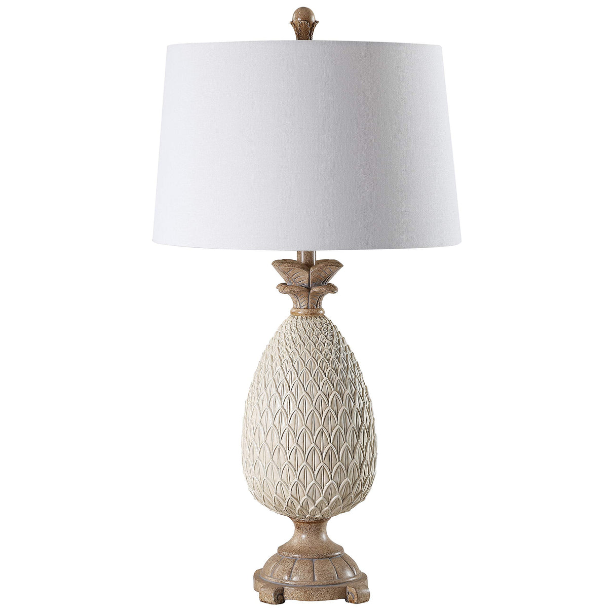 ng Collection Briar Coastal Antique Cream/ Brown Pineapple 31-inch Bedroom Living
