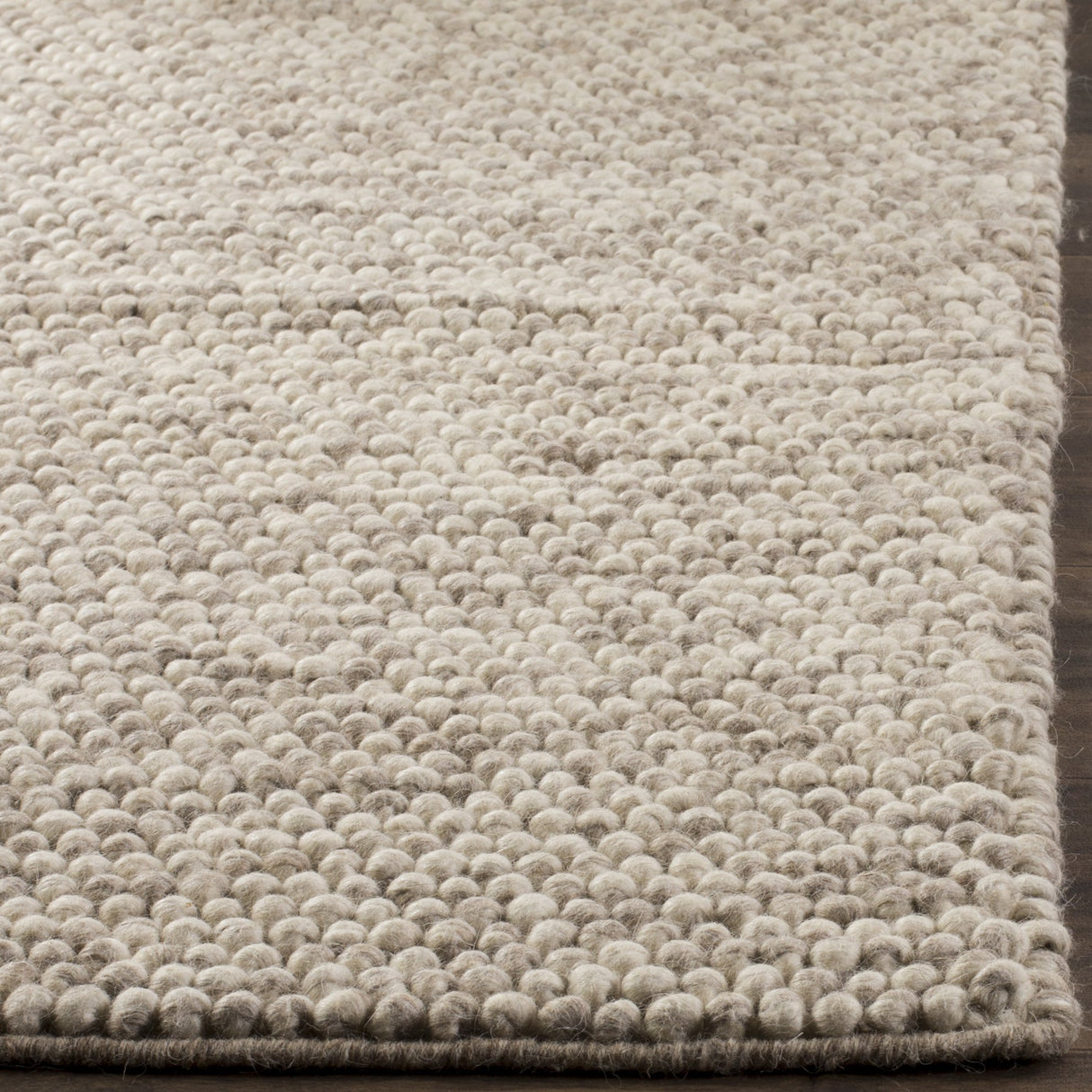 Natura Collection Area Rug - 9' x 12', Beige, Handmade Wool, Ideal for High Traffic Areas