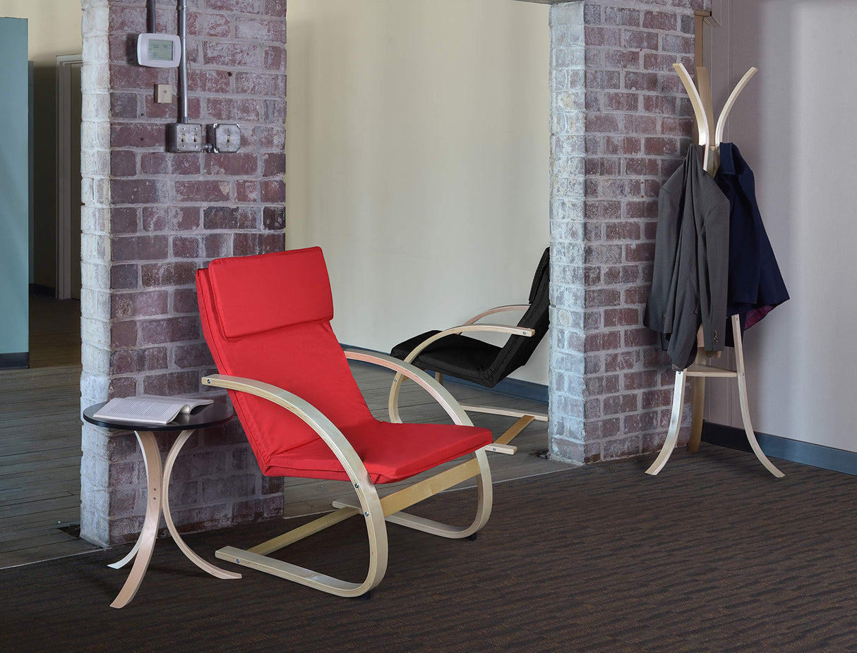 Mia Bentwood Round Accent Table- Natural Black