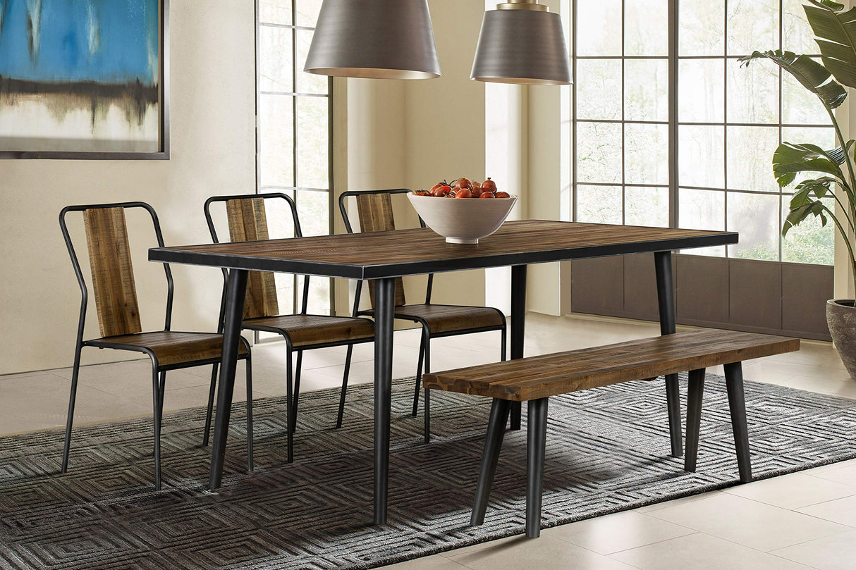 Acacia Rustic Dining Room Kitchen Table Bench