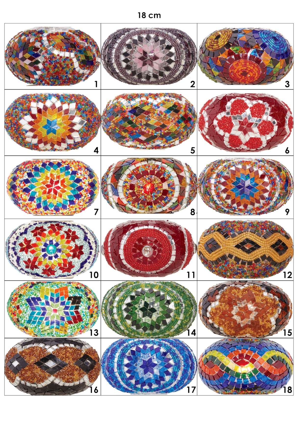 9-Piece 7" Large Globe Plug-in Turkish Moroccan Mosaic Chandelier