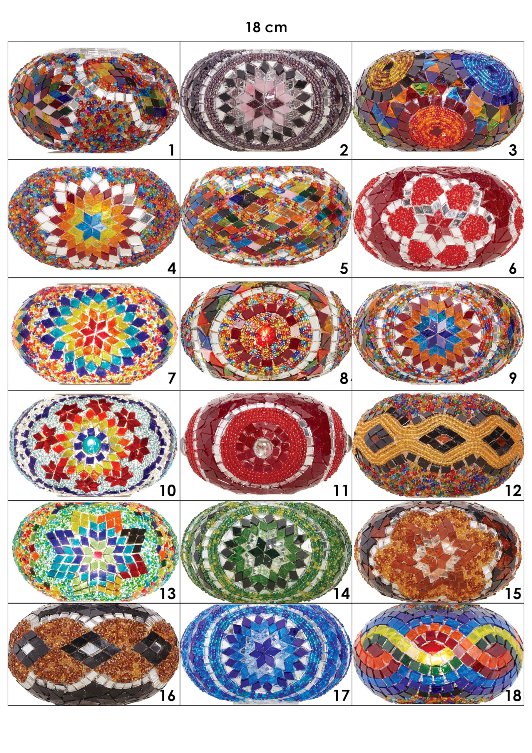 9-Piece 7" Large Globe Plug-in Turkish Moroccan Mosaic Chandelier