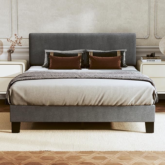 Queen Bed Frame Upholstered Bed Frame Platform