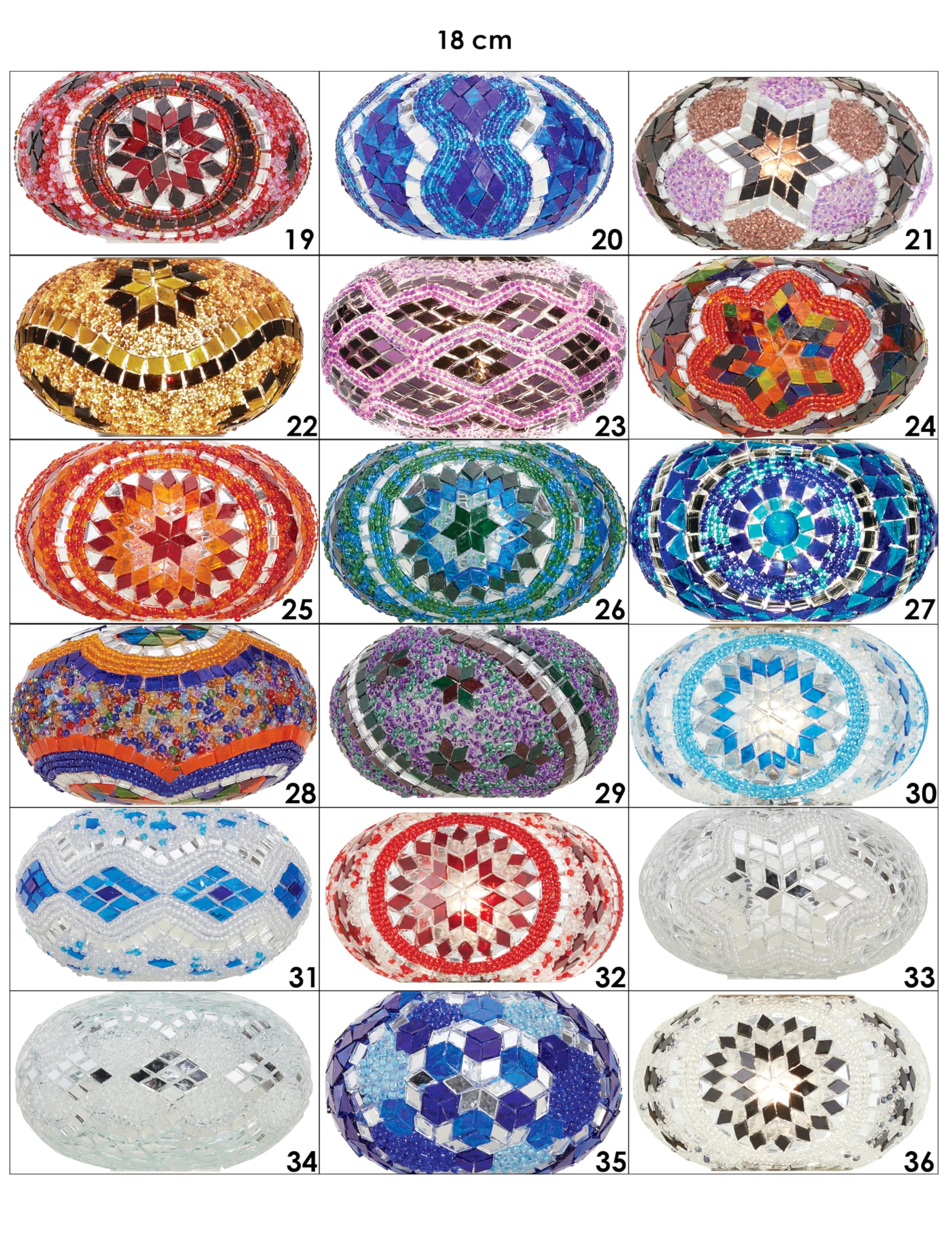 9-Piece 7" Large Globe Plug-in Turkish Moroccan Mosaic Chandelier